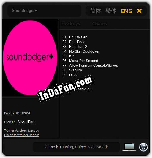 Soundodger+: Trainer +9 [v1.9]