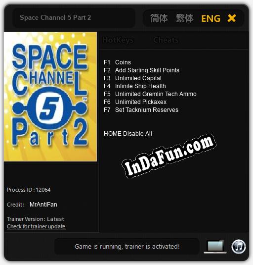 Trainer for Space Channel 5 Part 2 [v1.0.7]