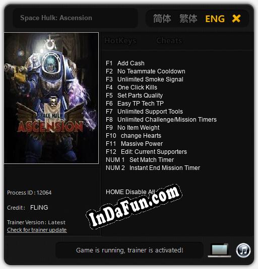 Space Hulk: Ascension: TRAINER AND CHEATS (V1.0.51)