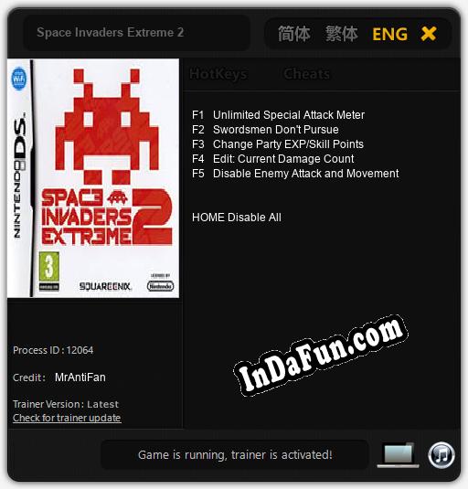 Trainer for Space Invaders Extreme 2 [v1.0.7]