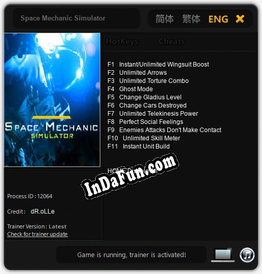 Trainer for Space Mechanic Simulator [v1.0.4]