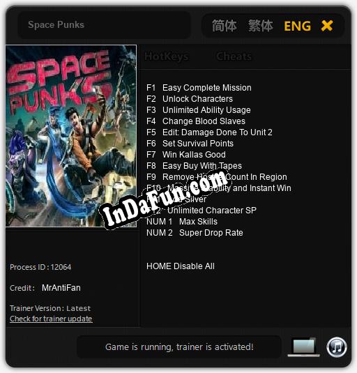 Space Punks: TRAINER AND CHEATS (V1.0.31)