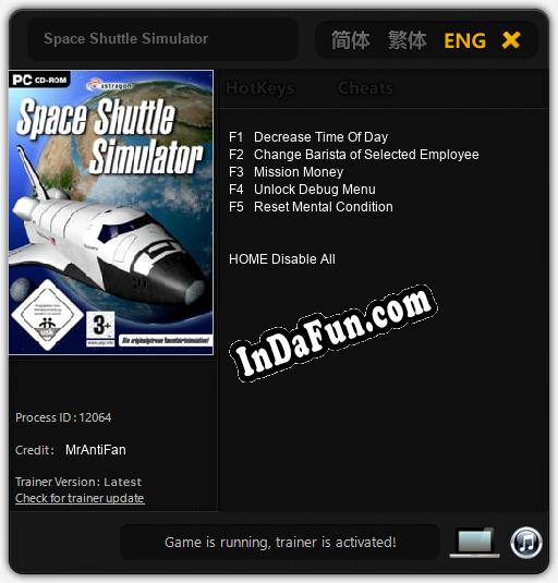 Trainer for Space Shuttle Simulator [v1.0.8]