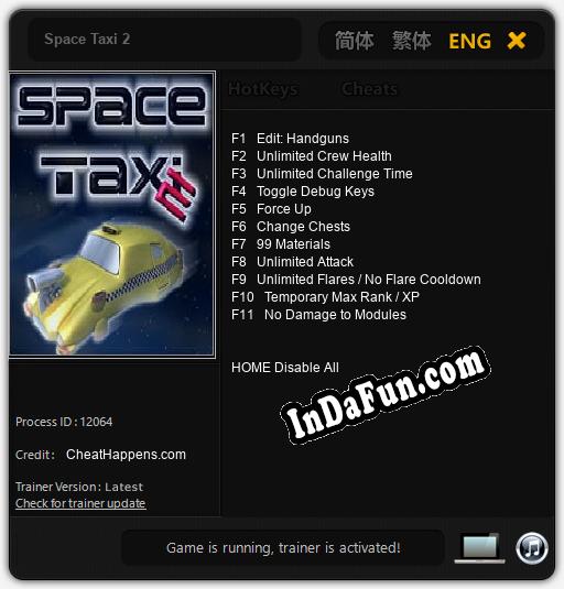 Trainer for Space Taxi 2 [v1.0.8]