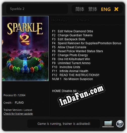 Sparkle 2: Trainer +13 [v1.1]