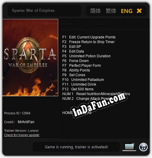 Sparta: War of Empires: Cheats, Trainer +14 [MrAntiFan]