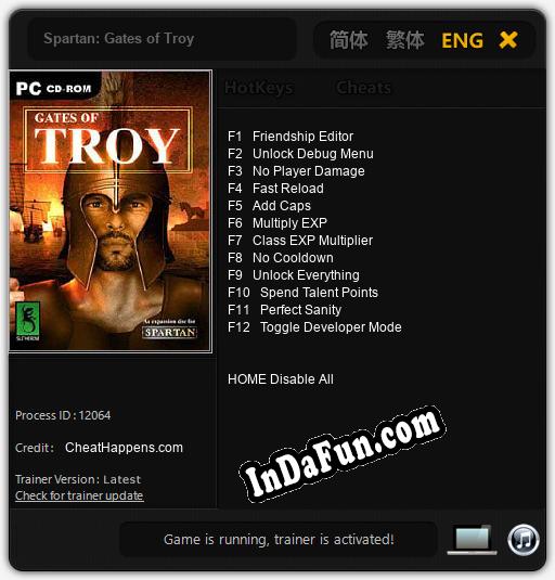 Spartan: Gates of Troy: TRAINER AND CHEATS (V1.0.52)