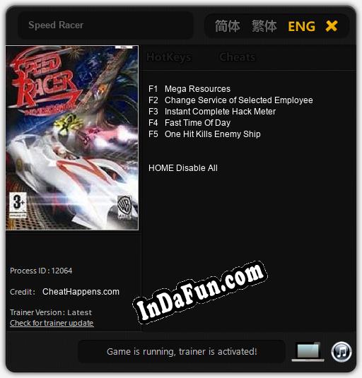 Trainer for Speed Racer [v1.0.2] » Free Download PC Games - Direct ...