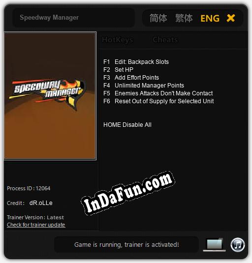 Trainer for Speedway Manager [v1.0.8]