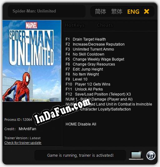 Spider-Man: Unlimited: Trainer +15 [v1.1]