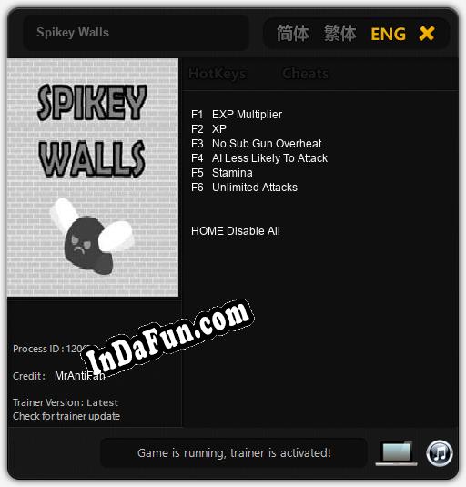 Trainer for Spikey Walls [v1.0.3]