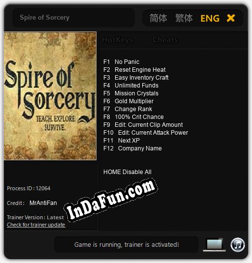 Spire of Sorcery: TRAINER AND CHEATS (V1.0.51)