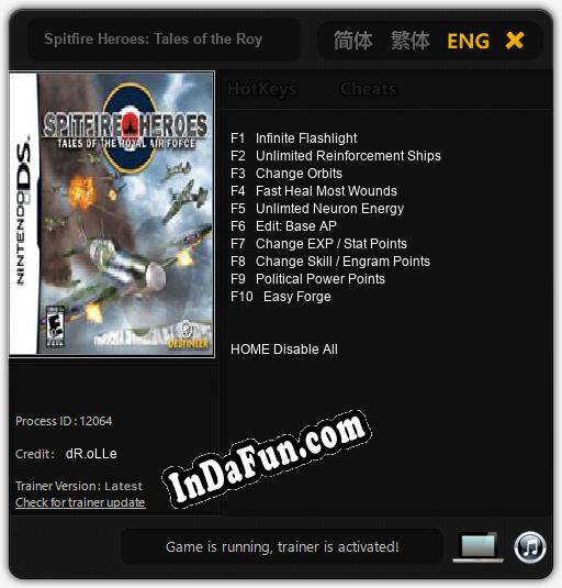 Spitfire Heroes: Tales of the Royal Air Force: Cheats, Trainer +10 [dR.oLLe]