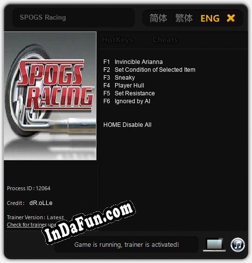 SPOGS Racing: Cheats, Trainer +6 [dR.oLLe]