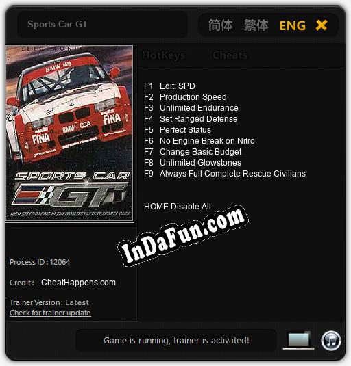 Sports Car GT: Trainer +9 [v1.8]