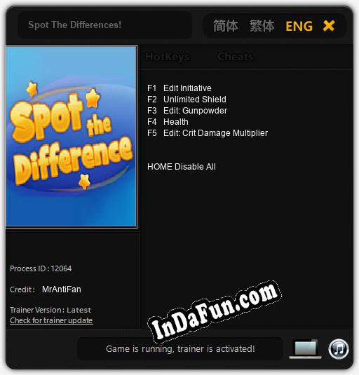 Trainer for Spot The Differences! [v1.0.7]