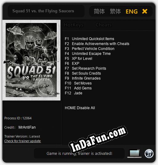 Squad 51 vs. the Flying Saucers: Trainer +12 [v1.4]