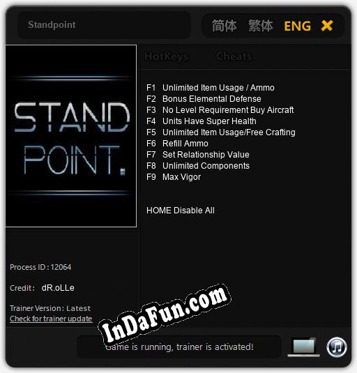 Trainer for Standpoint [v1.0.9]