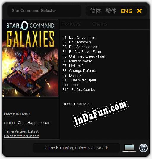 Star Command Galaxies: Trainer +12 [v1.5]