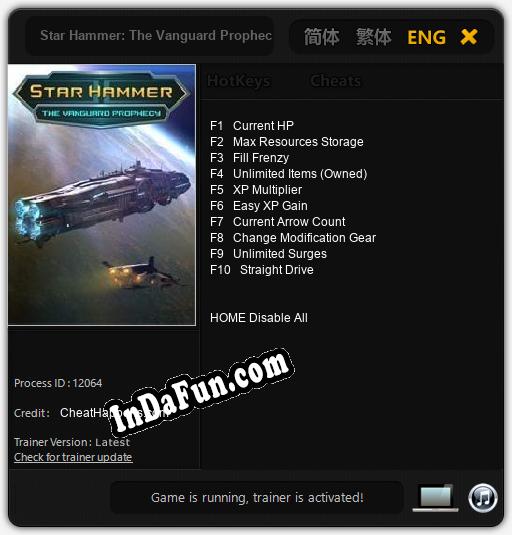 Star Hammer: The Vanguard Prophecy: Cheats, Trainer +10 [CheatHappens.com]