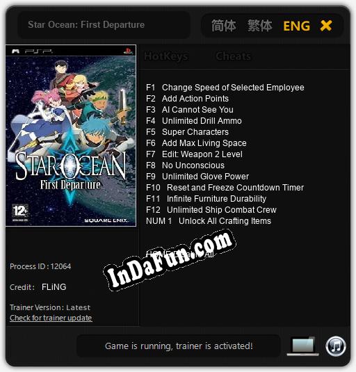 Star Ocean: First Departure: Cheats, Trainer +13 [FLiNG]