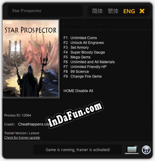 Star Prospector: TRAINER AND CHEATS (V1.0.10)