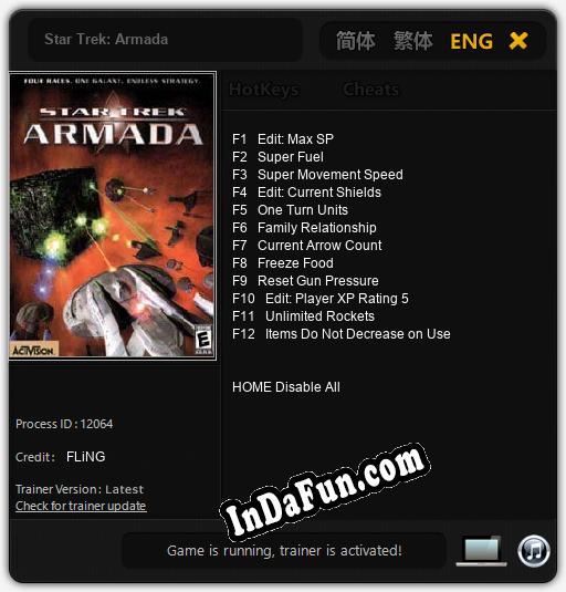 Star Trek: Armada: TRAINER AND CHEATS (V1.0.49)