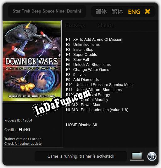Star Trek Deep Space Nine: Dominion Wars: Trainer +15 [v1.5]