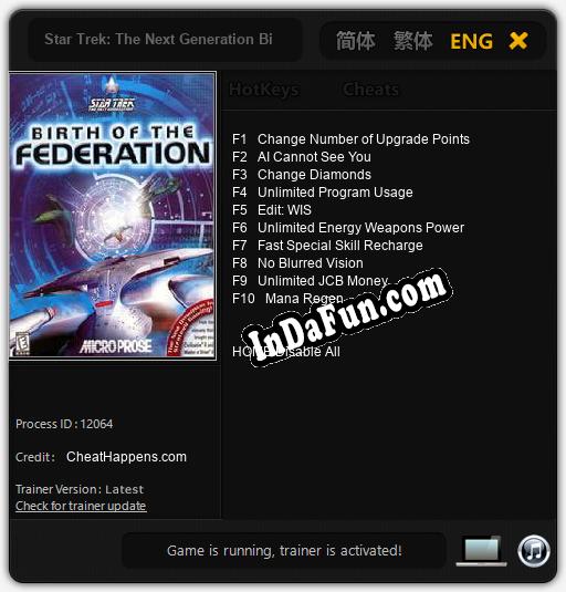 Star Trek: The Next Generation Birth of the Federation: TRAINER AND CHEATS (V1.0.99)