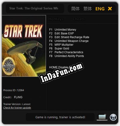 Star Trek: The Original Series Who Wants To Be A Millionaire?: Cheats, Trainer +8 [FLiNG]
