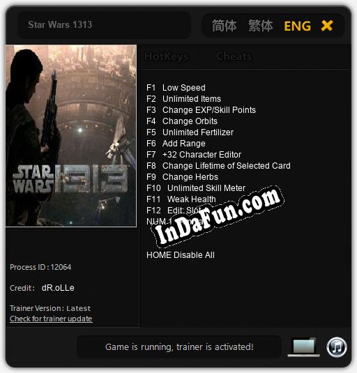 Star Wars 1313: Cheats, Trainer +13 [dR.oLLe]