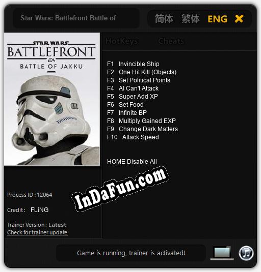 Star Wars: Battlefront Battle of Jakku: TRAINER AND CHEATS (V1.0.68)