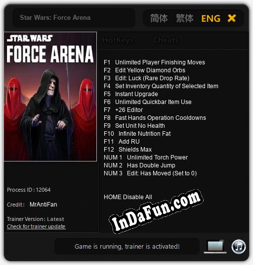 Star Wars: Force Arena: Trainer +15 [v1.9]