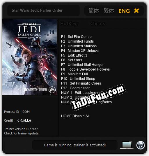 Star Wars Jedi: Fallen Order: TRAINER AND CHEATS (V1.0.87)
