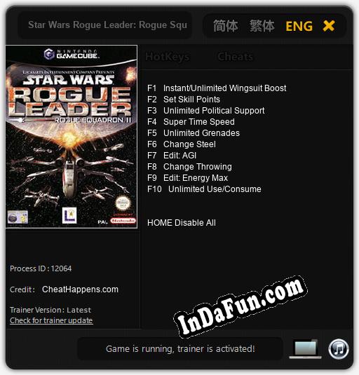 Trainer for Star Wars Rogue Leader: Rogue Squadron II [v1.0.4]