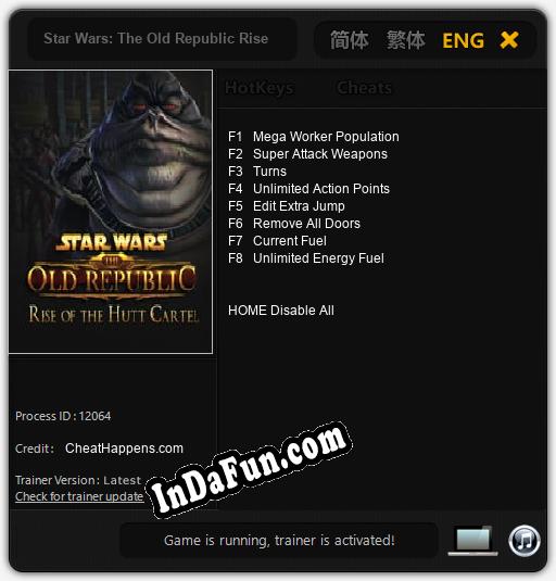 Star Wars: The Old Republic Rise of the Hutt Cartel: Cheats, Trainer +8 [CheatHappens.com]