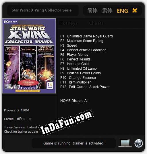 Star Wars: X-Wing Collector Series: TRAINER AND CHEATS (V1.0.69)