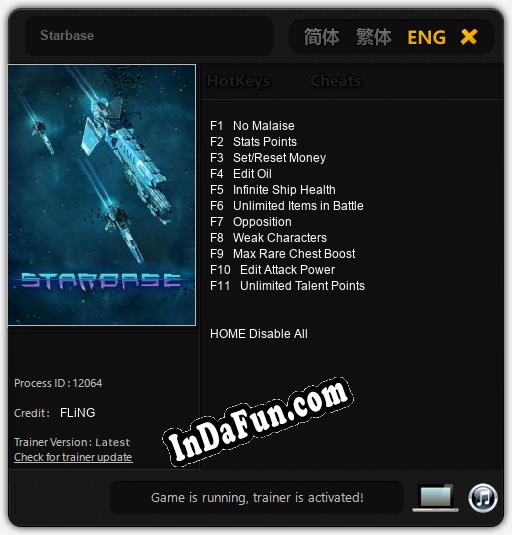 Starbase: Cheats, Trainer +11 [FLiNG]