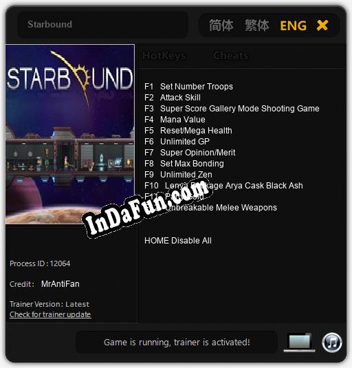 Starbound: Cheats, Trainer +12 [MrAntiFan]