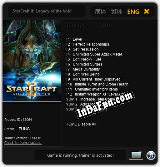 StarCraft II: Legacy of the Void: Trainer +15 [v1.8]