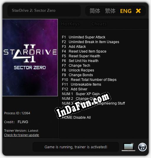 Trainer for StarDrive 2: Sector Zero [v1.0.3]