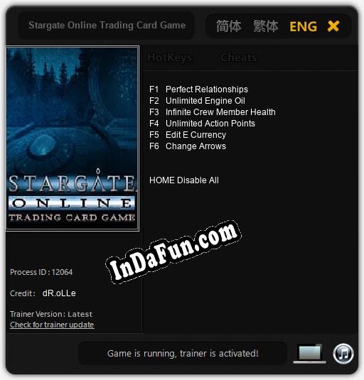 Stargate Online Trading Card Game: Cheats, Trainer +6 [dR.oLLe]