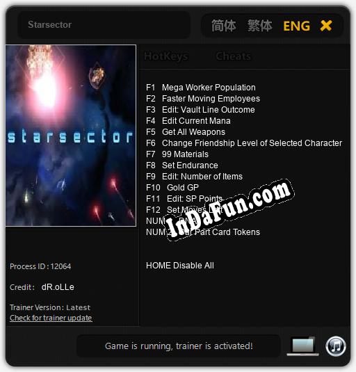 Starsector: Cheats, Trainer +14 [dR.oLLe]