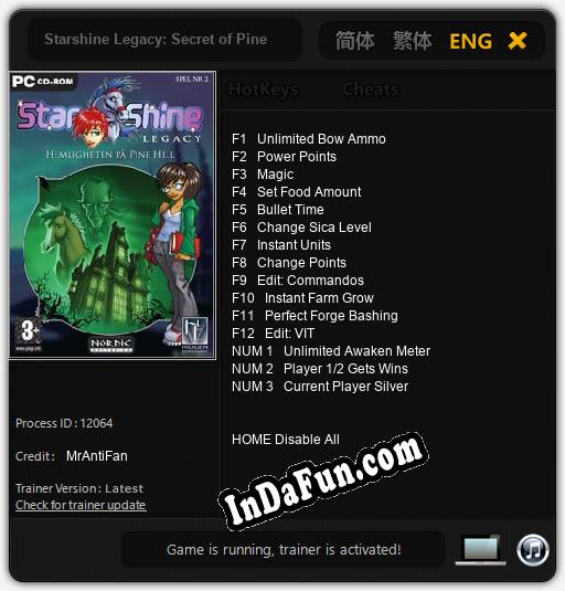 Starshine Legacy: Secret of Pine Hill Mansion: Cheats, Trainer +15 [MrAntiFan]