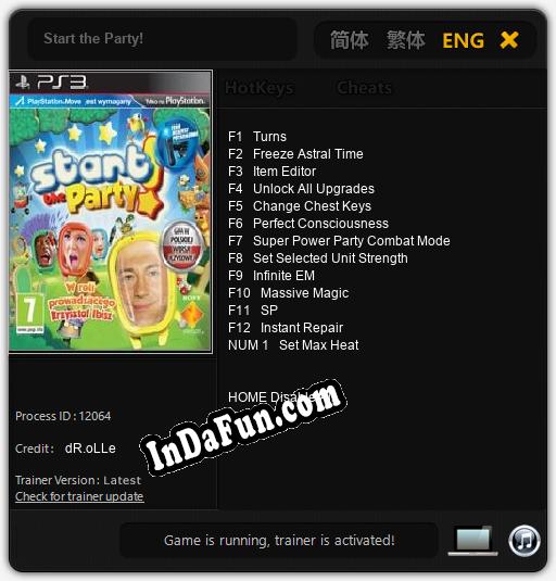 Start the Party!: Cheats, Trainer +13 [dR.oLLe]