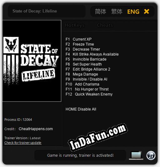 Trainer for State of Decay: Lifeline [v1.0.6]