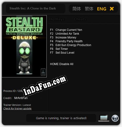 Stealth Inc: A Clone in the Dark: TRAINER AND CHEATS (V1.0.54)