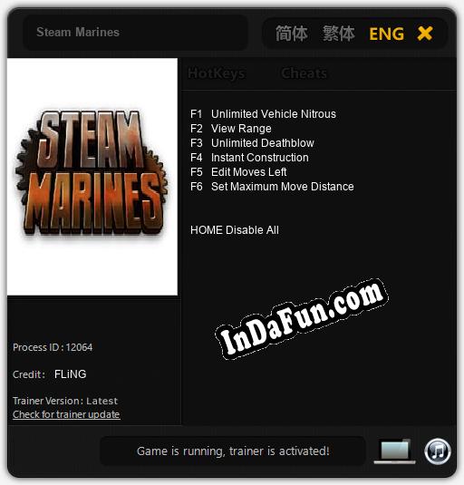 Steam Marines: TRAINER AND CHEATS (V1.0.2)