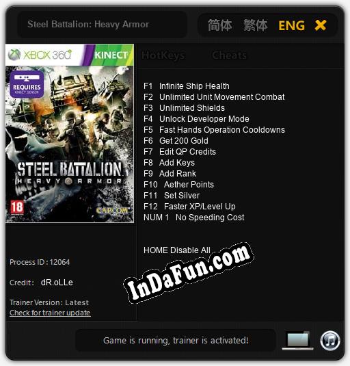 Steel Battalion: Heavy Armor: Cheats, Trainer +13 [dR.oLLe]