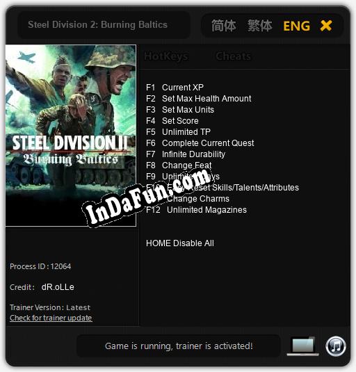 Steel Division 2: Burning Baltics: Cheats, Trainer +12 [dR.oLLe]